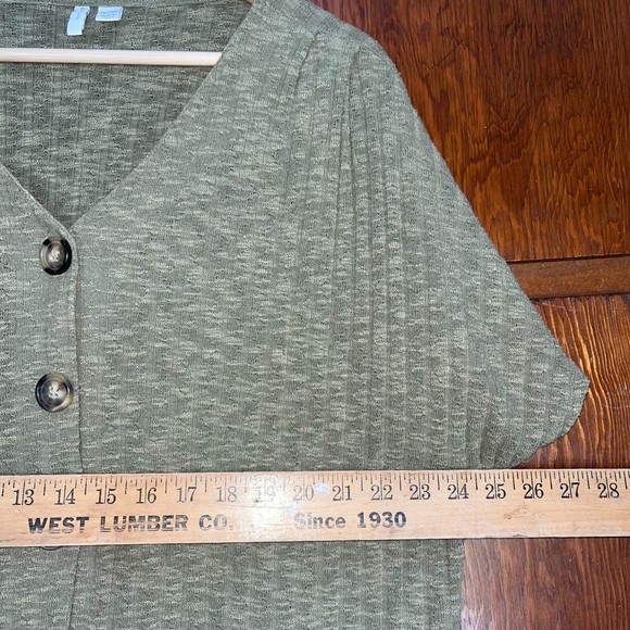 Est. 1946 Cottagecore Coastal Festival Green Cozy Boxy Tshirt Women's 18/20W - Picture 6 of 8